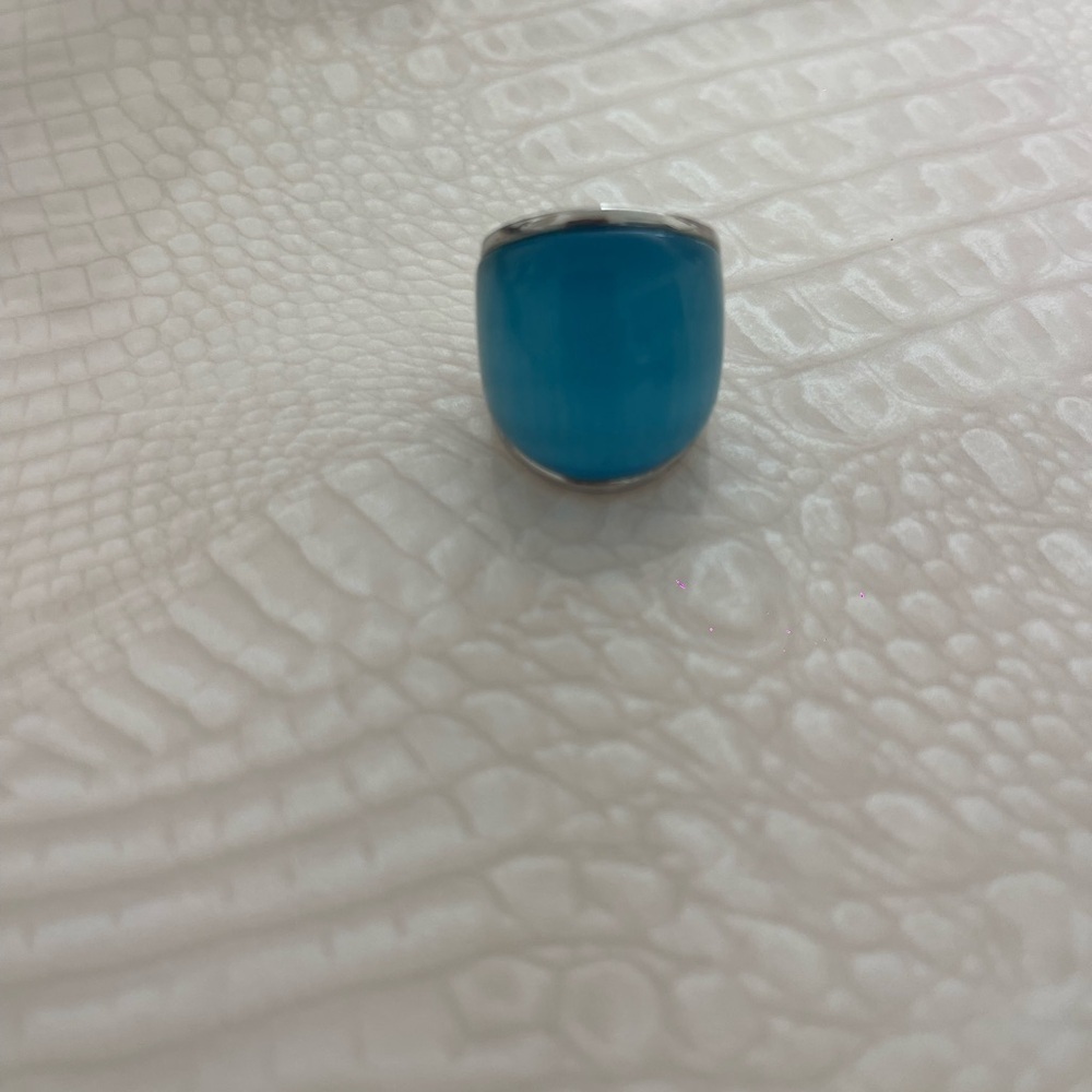 Elegant Blue Silver Ring